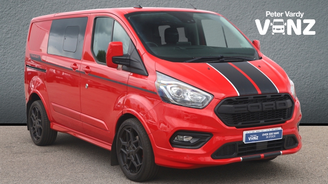 View the 2020 Ford Transit Custom: 2.0 EcoBlue 185ps Low Roof D/Cab Sport Van Online at Peter Vardy